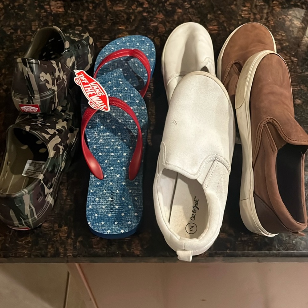 Boys shoes - hardly worn and one pair new with tags. Size 2 and 3